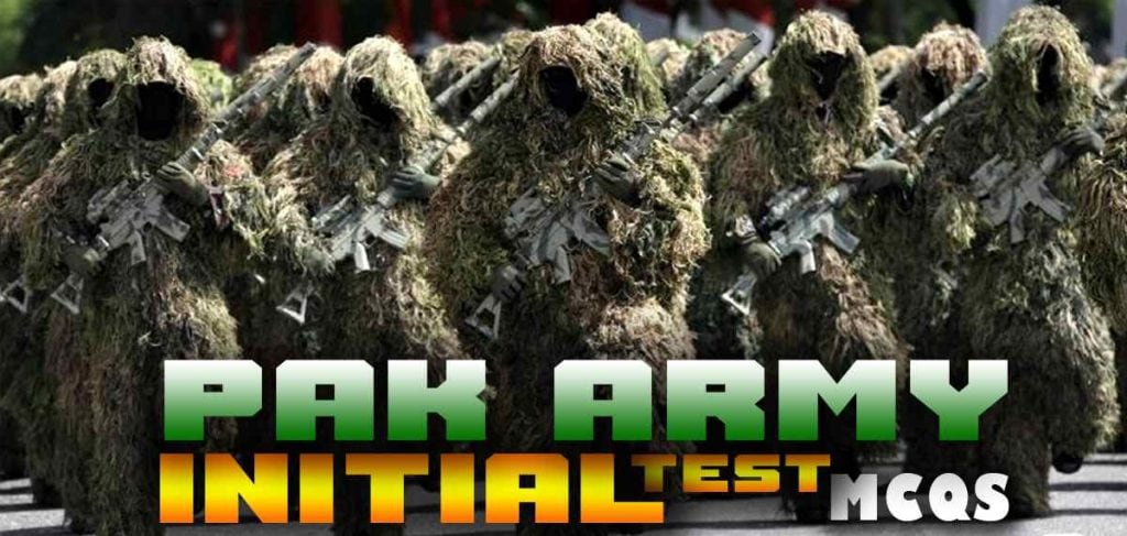 Pak Army Initial Test MCQs